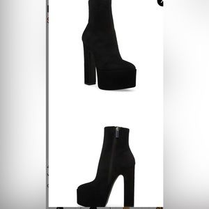 Passion black suede platforms